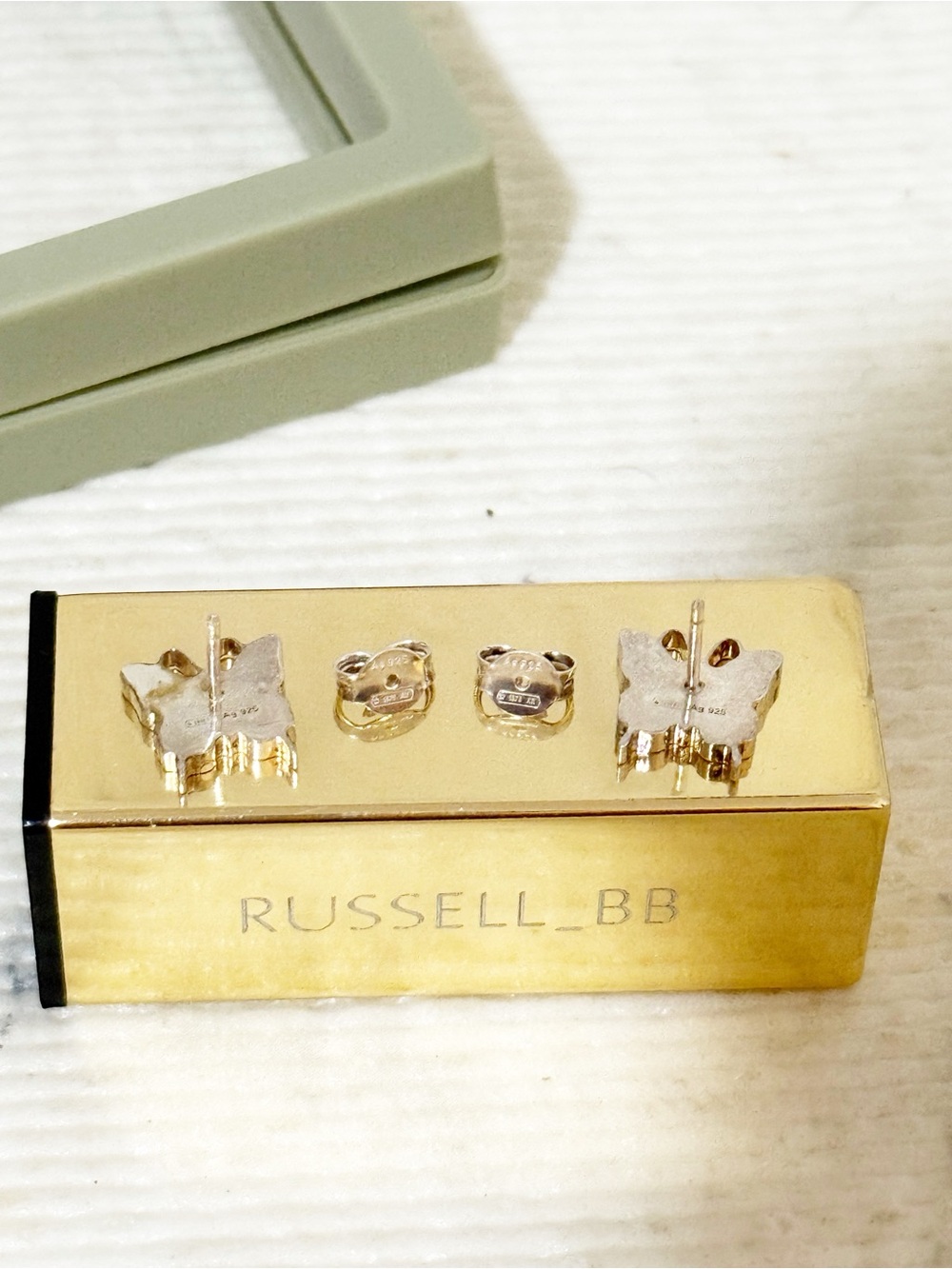 Gucci Butterfly Trademark Earrings • 925 Sterling Silver - Picture 6 of 9